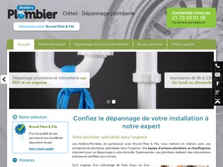 Ateliers-Plombier : dépannage de plomberie sur Créteil