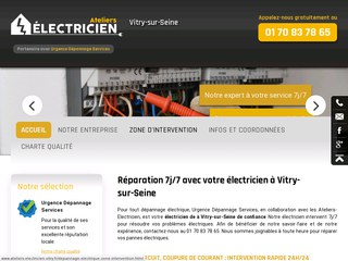 Ateliers-Electricien Vitry : tout type d'interventions en électricité