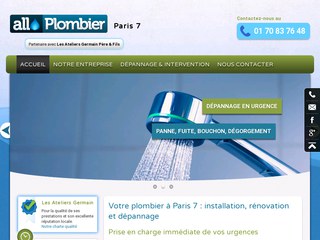 Plombier en urgence à Paris 7