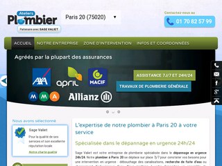 Ateliers-Plombier Paris 20