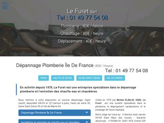 Détails : Dépannage plomberie en france à 80€/h tel:01 49 77 54 08